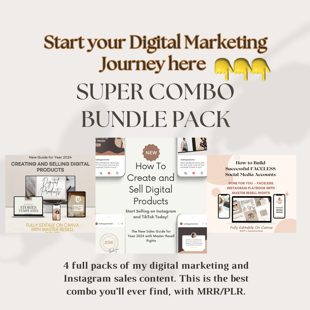 Faceless Digital Marketing Guides Bundle. 11 unique DFY guides and playbooks with MRR for Faceless Marketing. My Entire Store Collection.